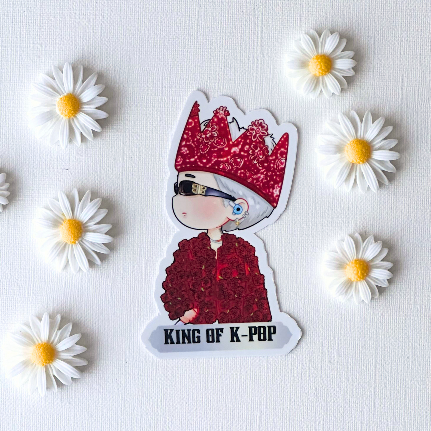 G-DRAGON Ubermensch Tour King of KPOP Rose Outfit Vinyl Sticker, New Arrival
