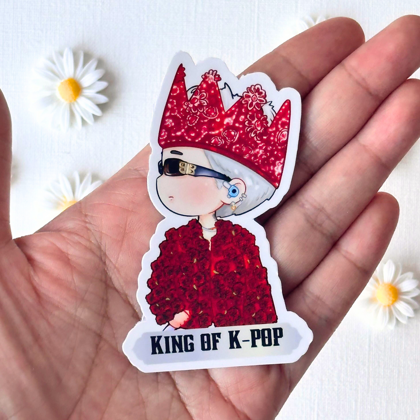 G-DRAGON Ubermensch Tour King of KPOP Rose Outfit Vinyl Sticker, New Arrival