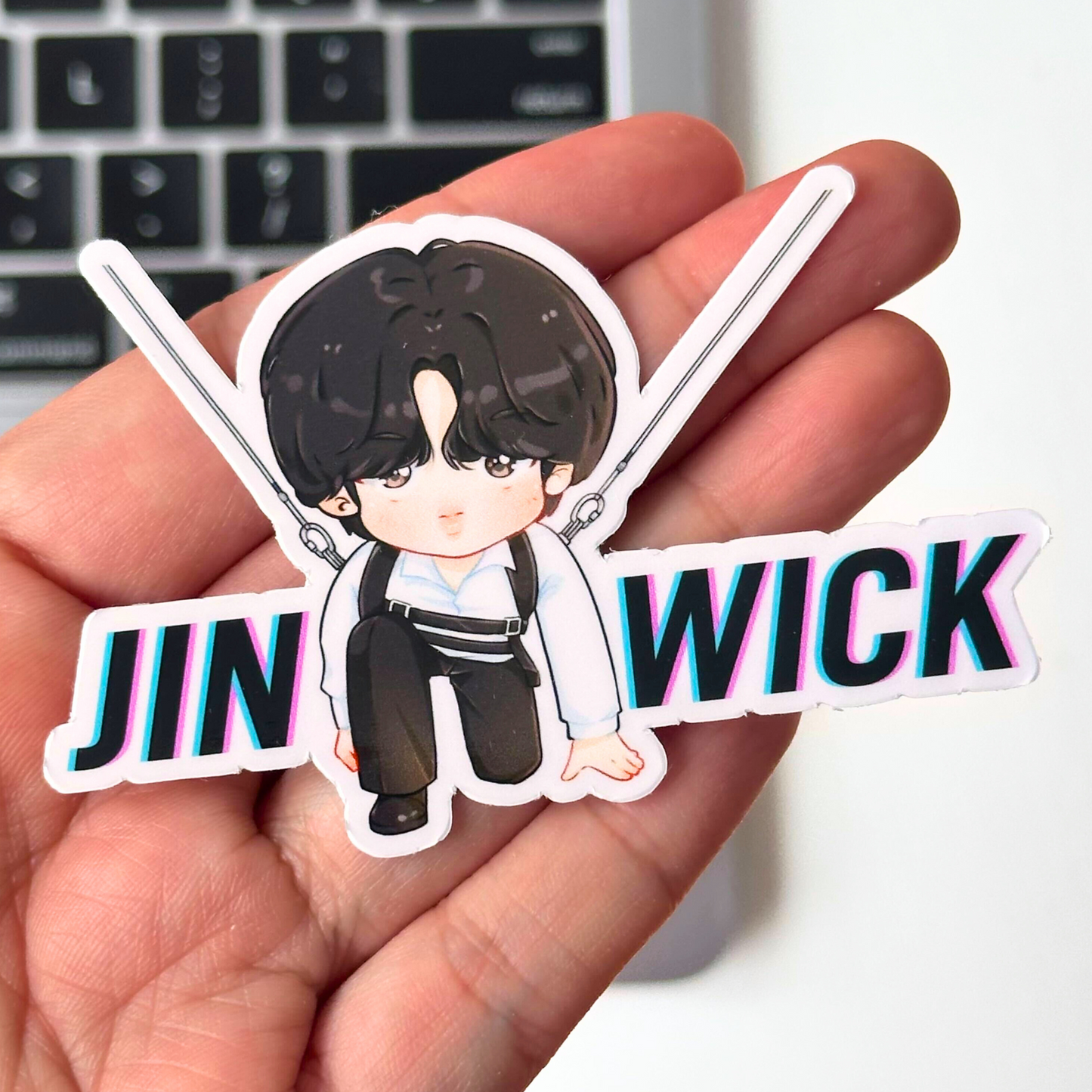 Jin Wick BTS Sticker Vinyl Waterpoof Sticker