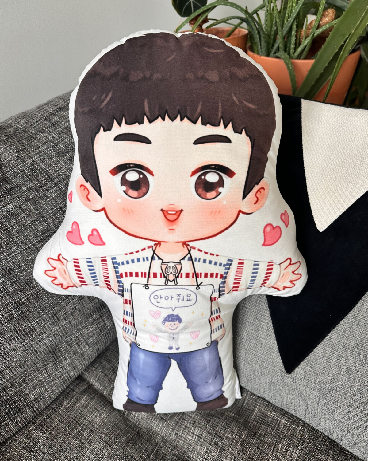 Bangtan Custom Shaped Pillow | Turn any hobihearteu sticker into a pillow