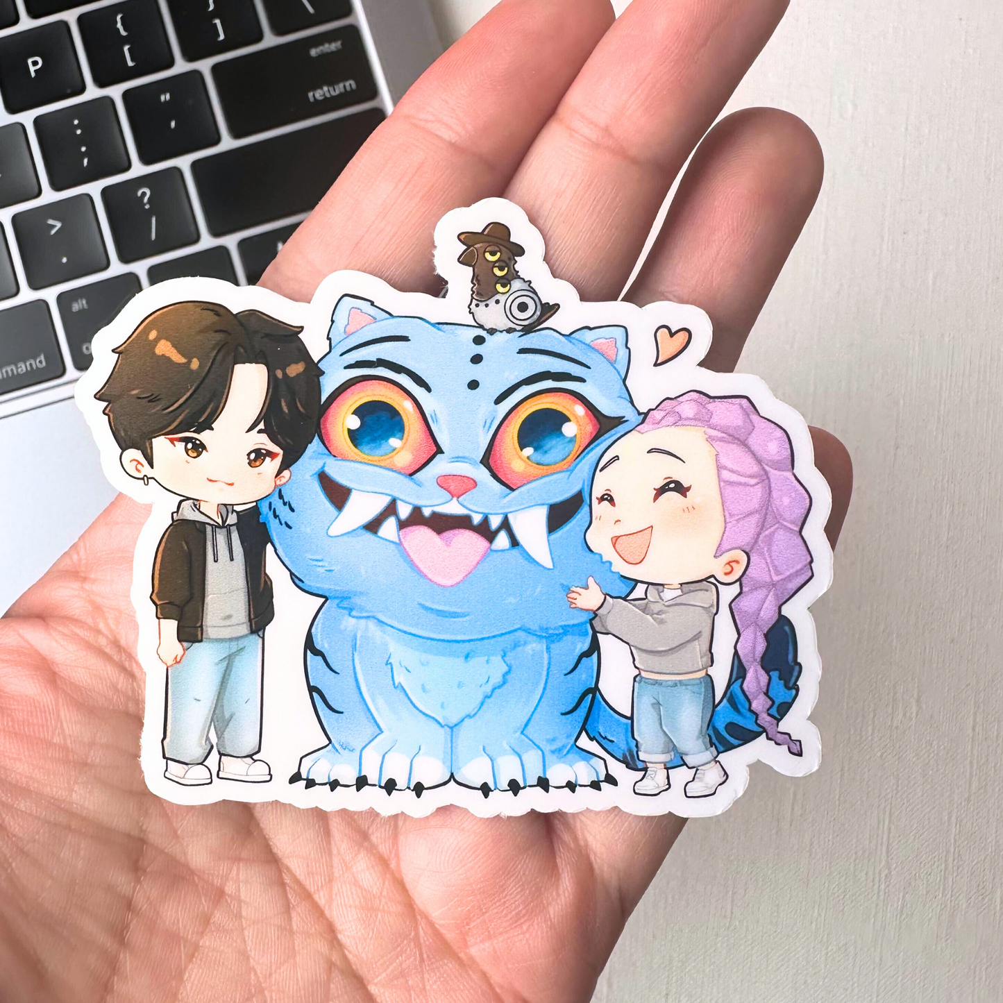 Kpop Demon Hunters Vinyl Waterproof Sticker | Jinu Rumi Derpy Saja Boys Huntrix