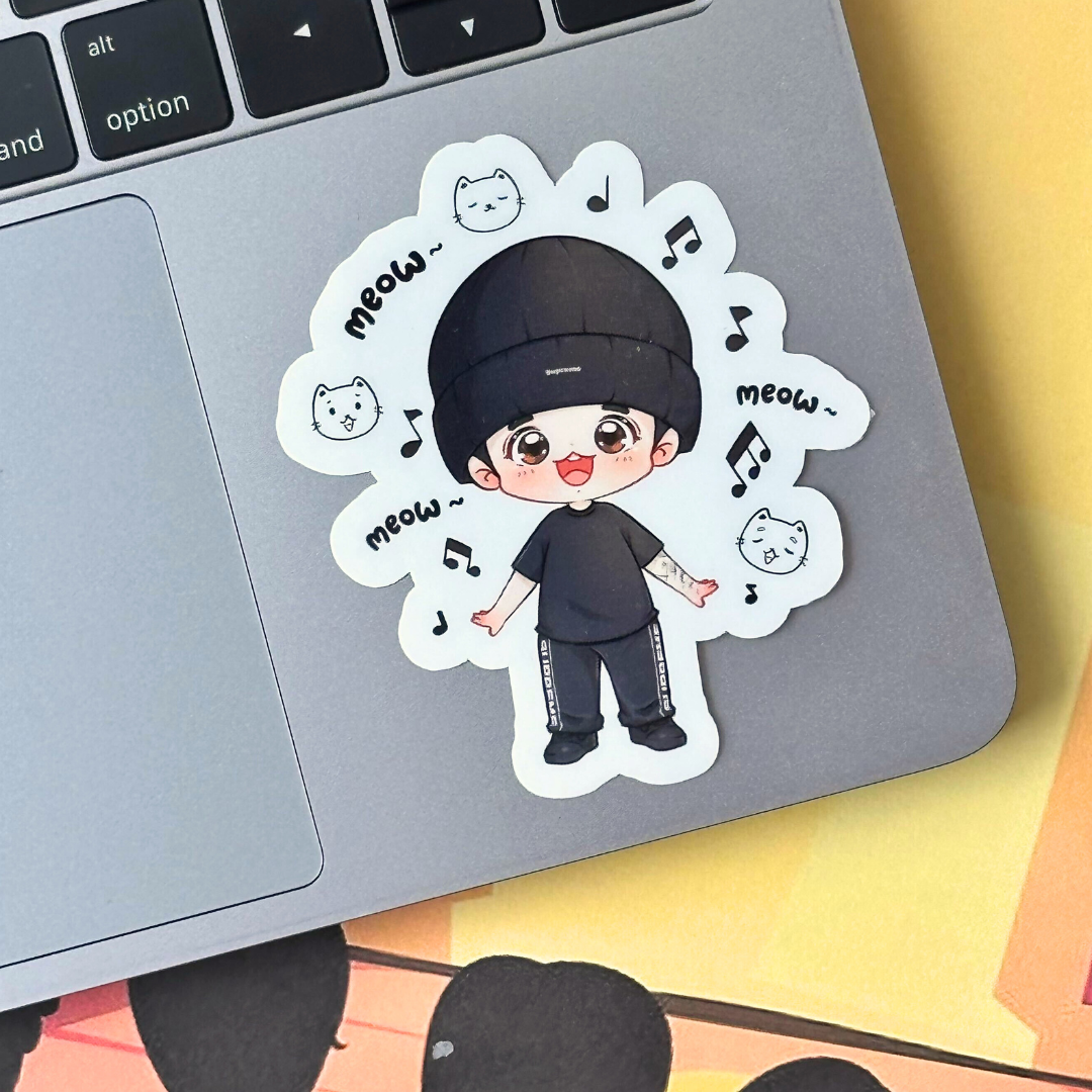 Jungkook Meow Meow 2024 Live Sticker Vinyl Waterpoof Sticker