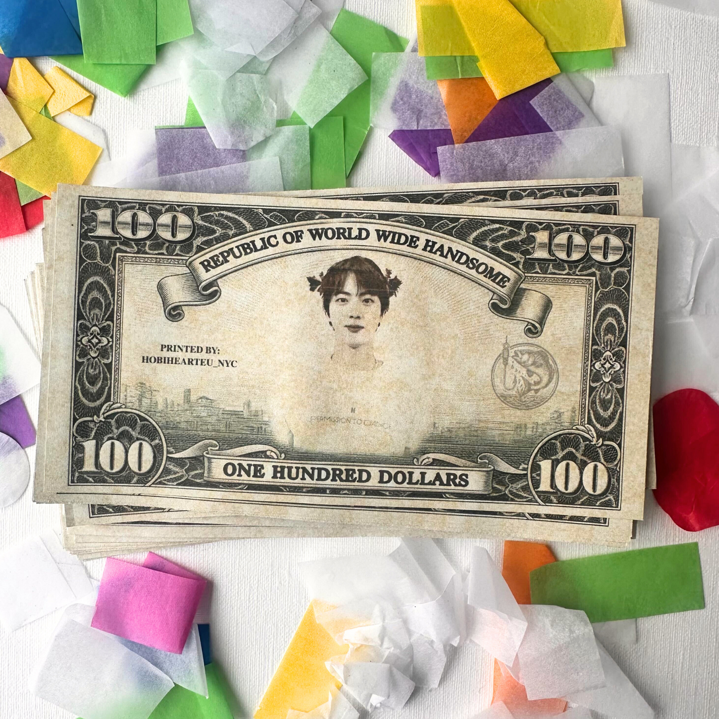 Run Seokjin Jin Dollar Bill Play Money Print