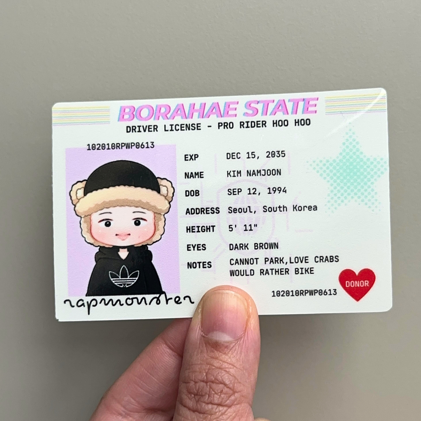 Namjoon Driver's License