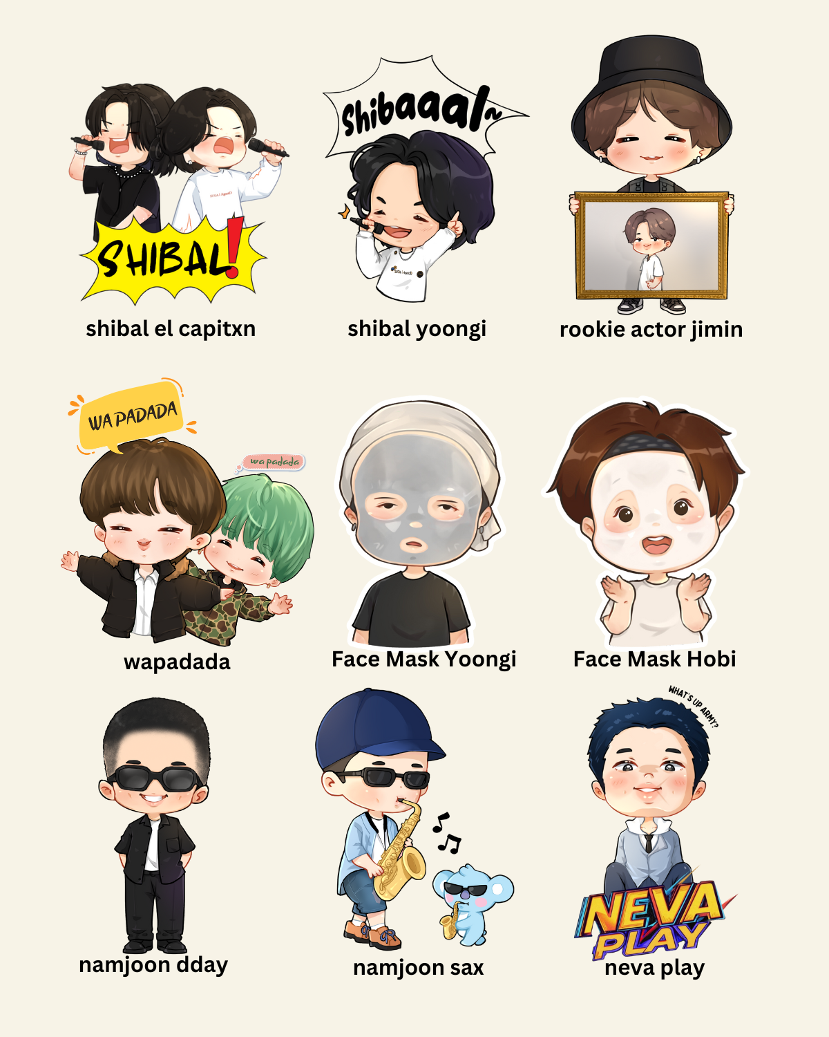 Bangtan Custom Shaped Pillow | Turn any hobihearteu sticker into a pillow