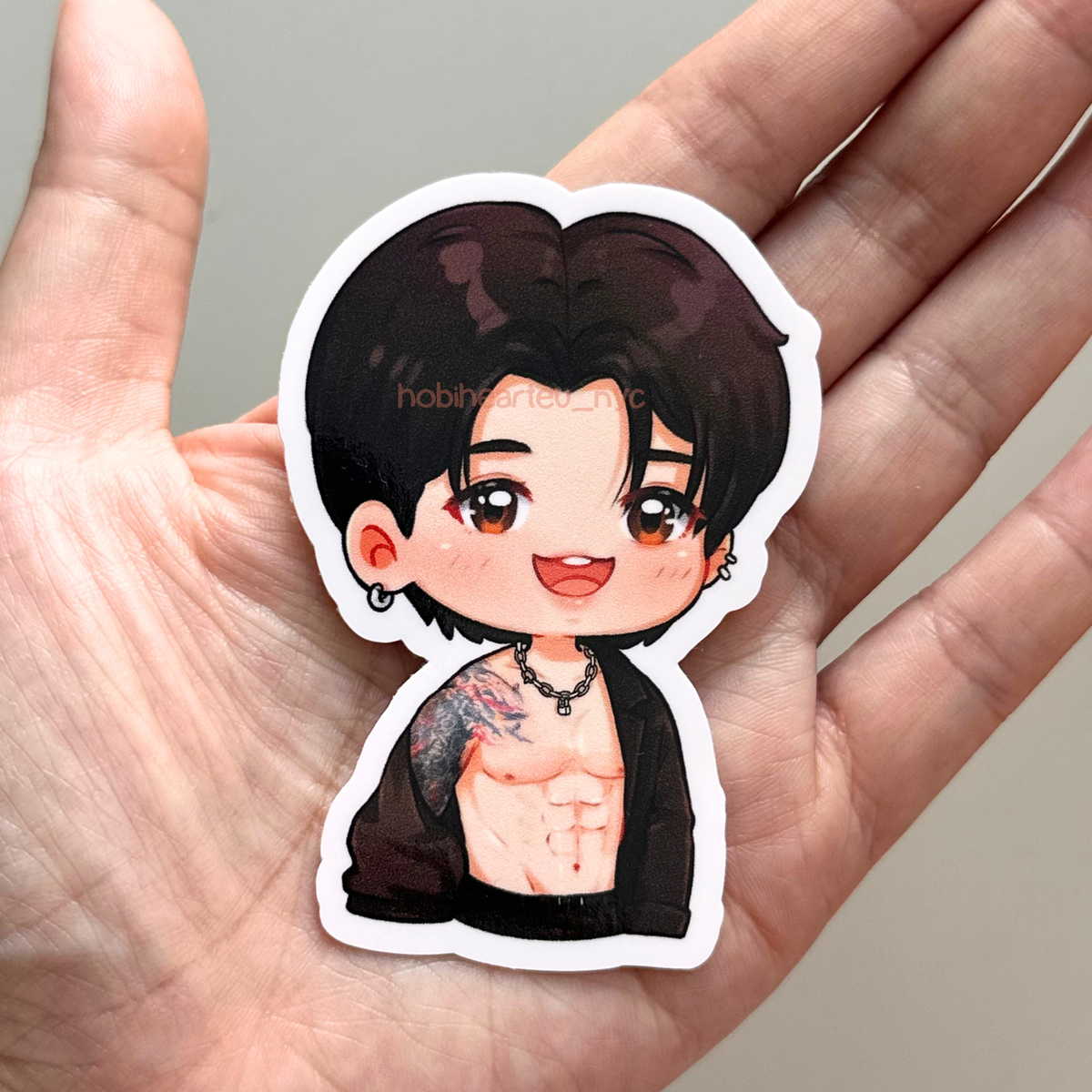 Jungkook Abs LA D4 Shirtless Concert Vinyl Waterproof Sticker