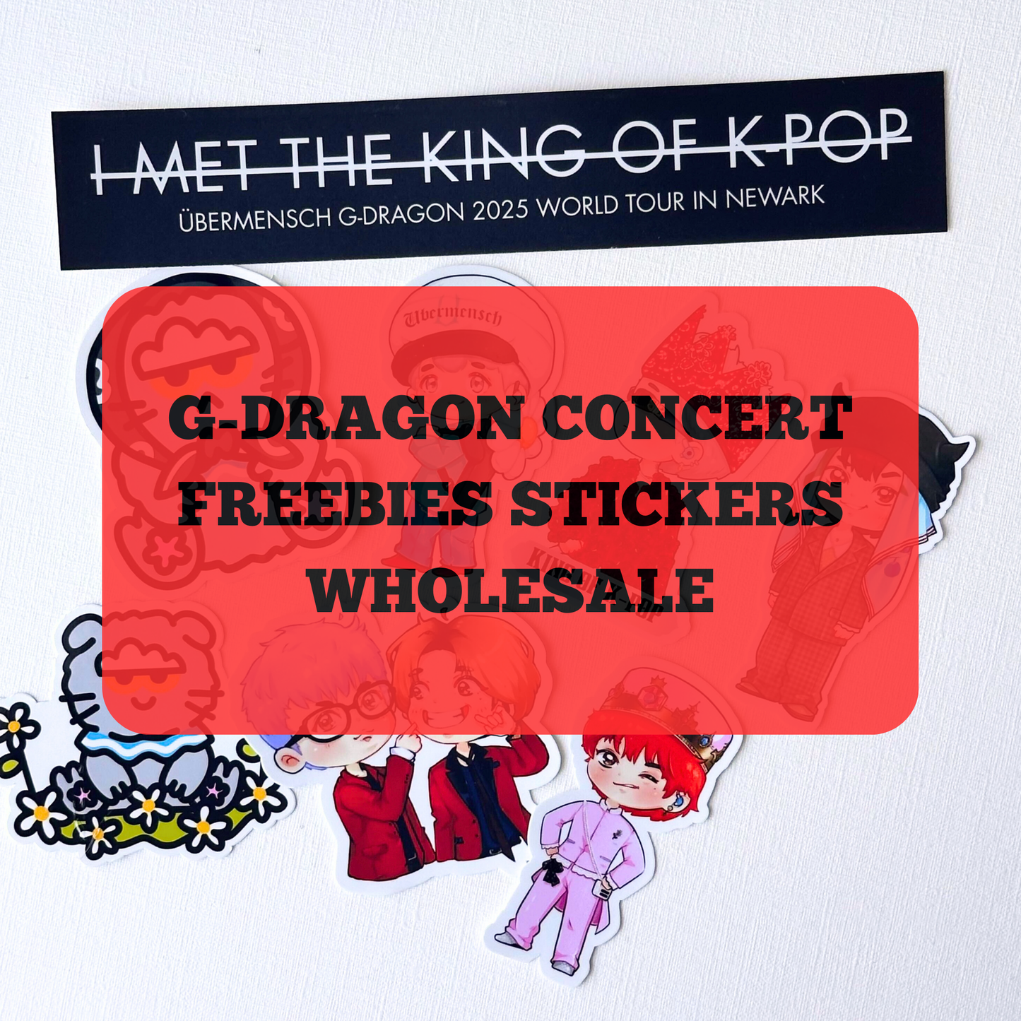 G-DRAGON 50/100 pcs Stickers Bulk Order for Concert Freebies