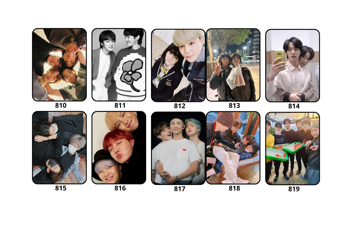 BTS Photo Cards
