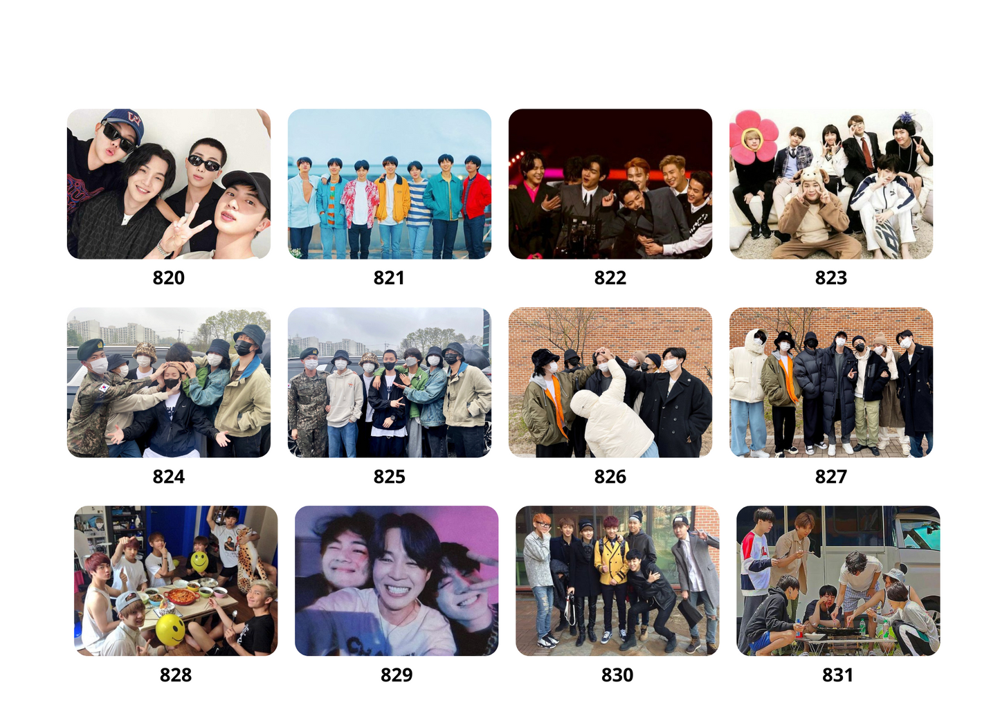 BTS Photo Cards