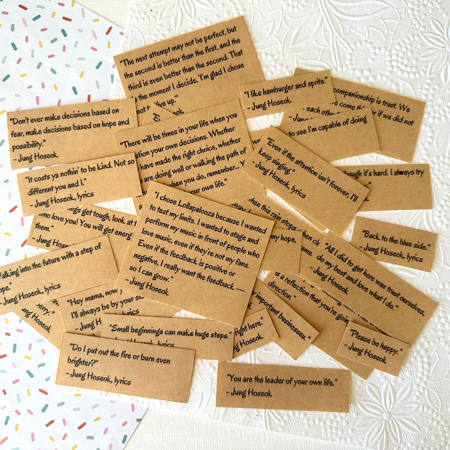 BTS Members Quote Stickers