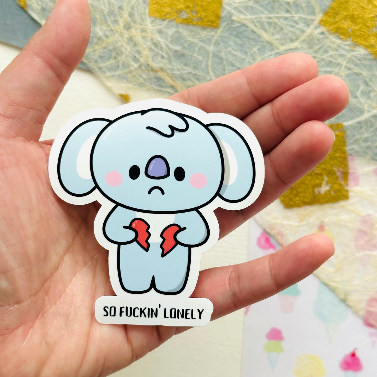 Koya so Fuckin Lonely Vinyl Waterpoof Sticker