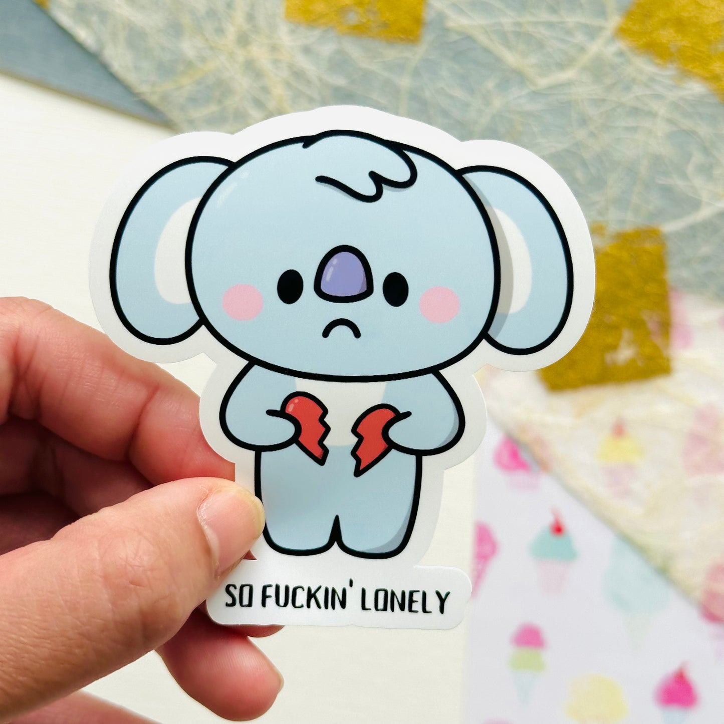 Koya so Fuckin Lonely Vinyl Waterpoof Sticker