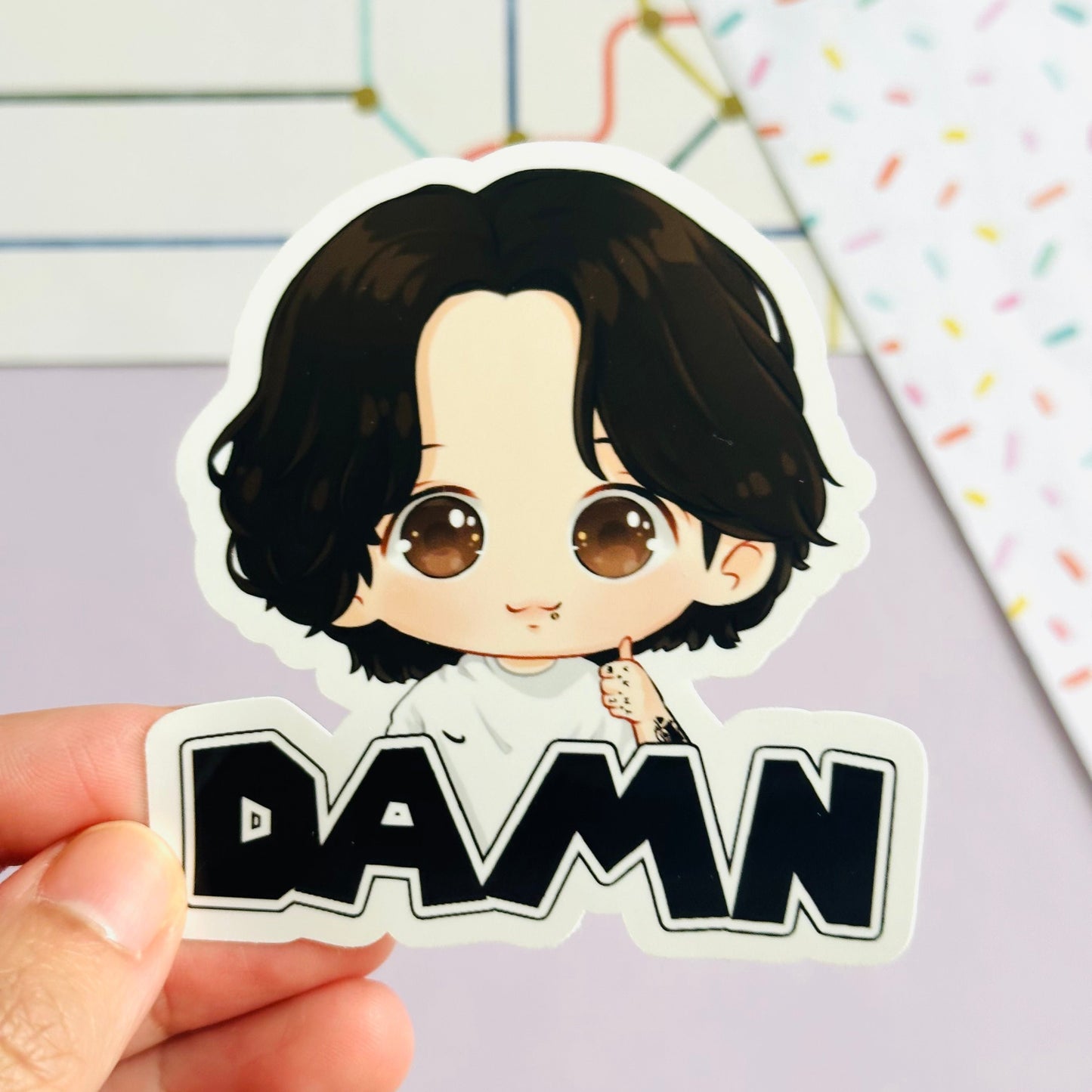 Jungkook Damn Vinyl Waterpoof Sticker
