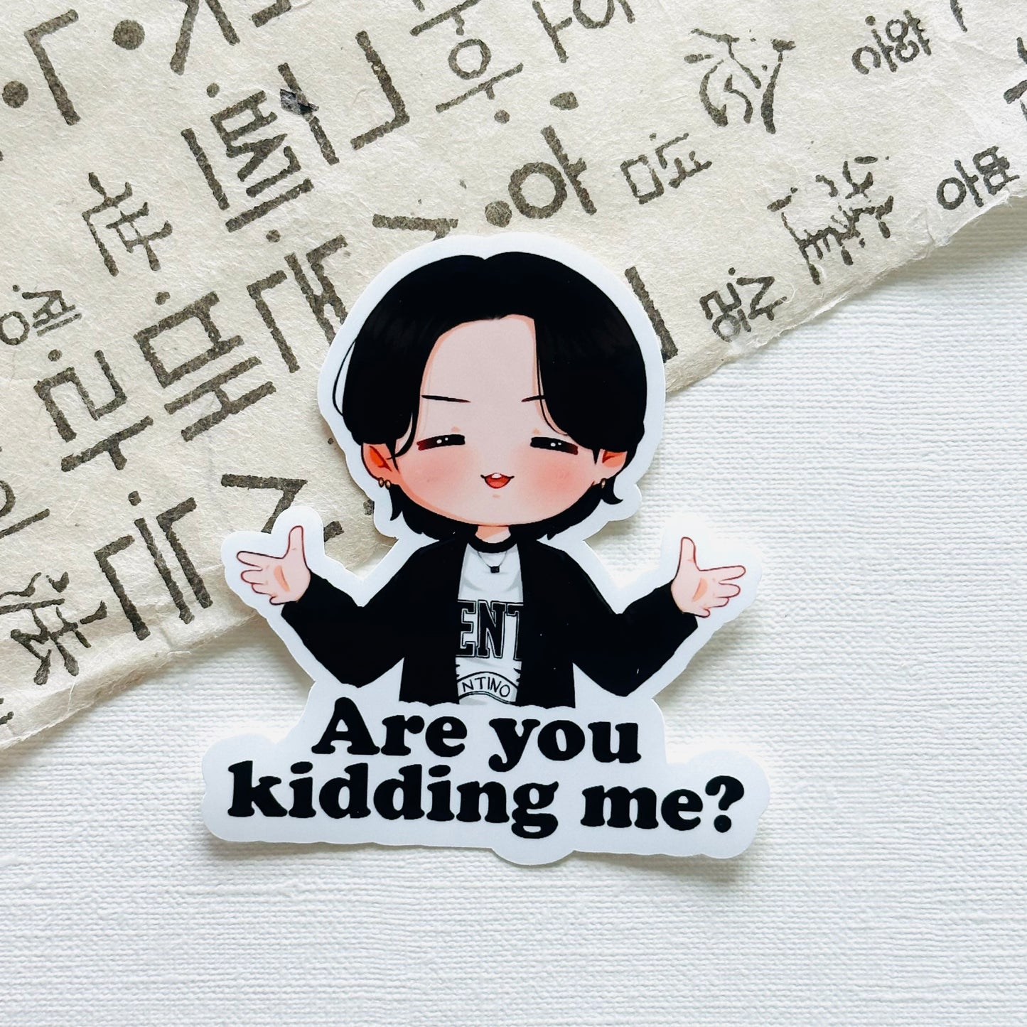 Yoongi Are You Kidding Me Vinyl Waterpoof Sticker