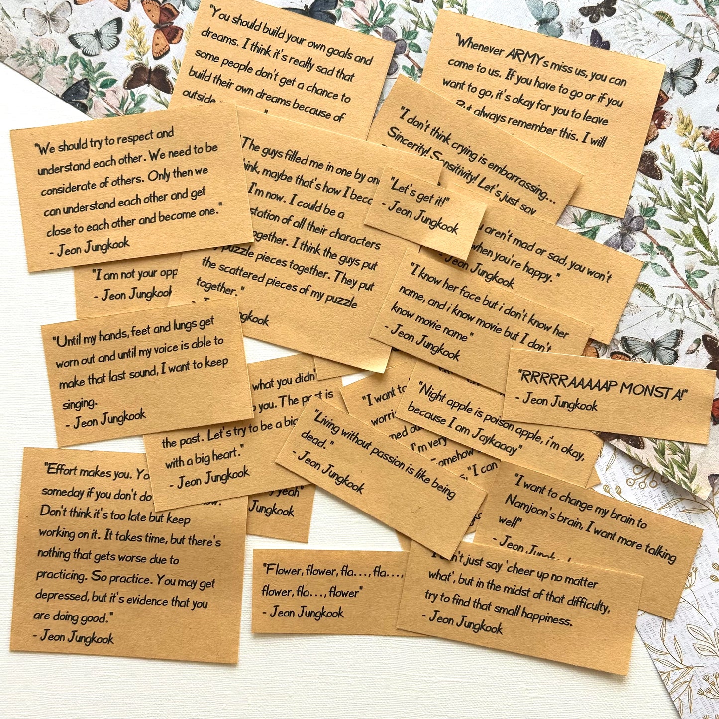 BTS Members Quote Stickers