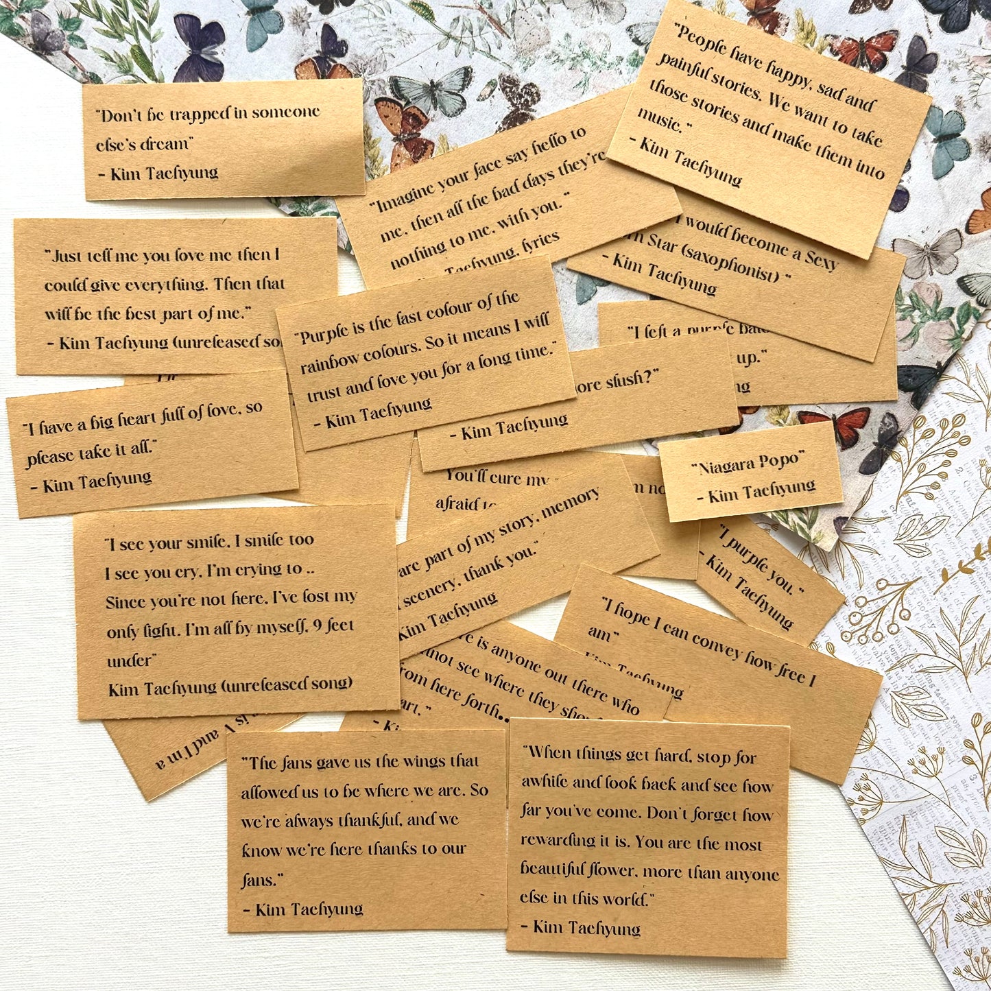 BTS Members Quote Stickers