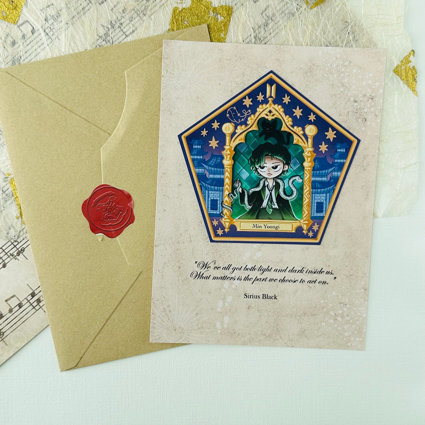 Yoongi HP Chocolate Frog Card