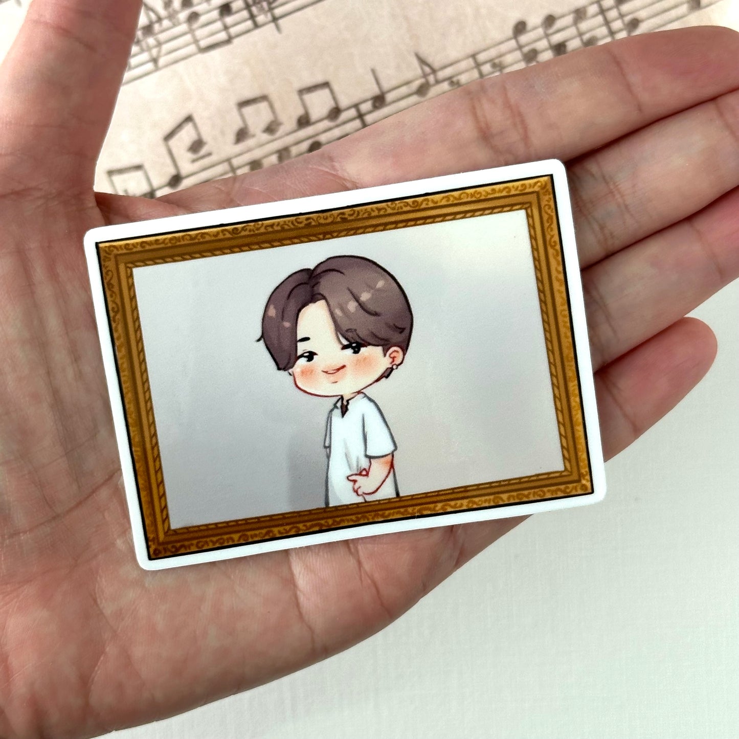 Jimin Rookie Actor of the Year Gold Frame Vinyl Waterpoof Sticker