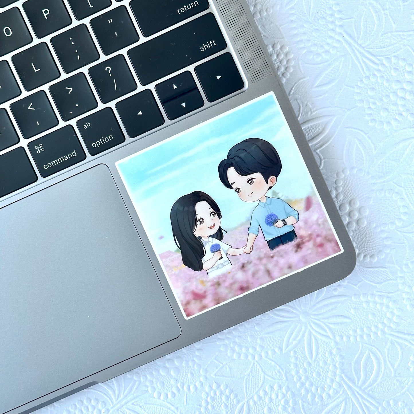 Queen of Tears Kdrama Sticker Lavender Field | Kim Ji Won Kim Soo Hyun