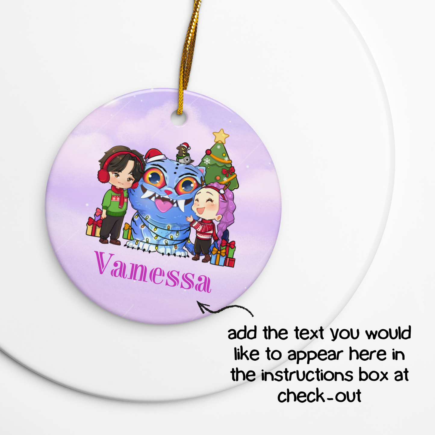 Personalized K-Pop Demon Hunters Holiday Ornament