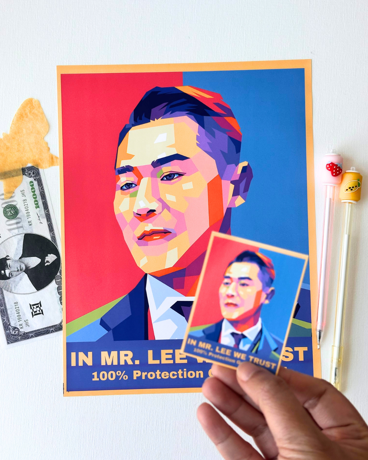 In Mr Lee We Trust Waterpoof Sticker