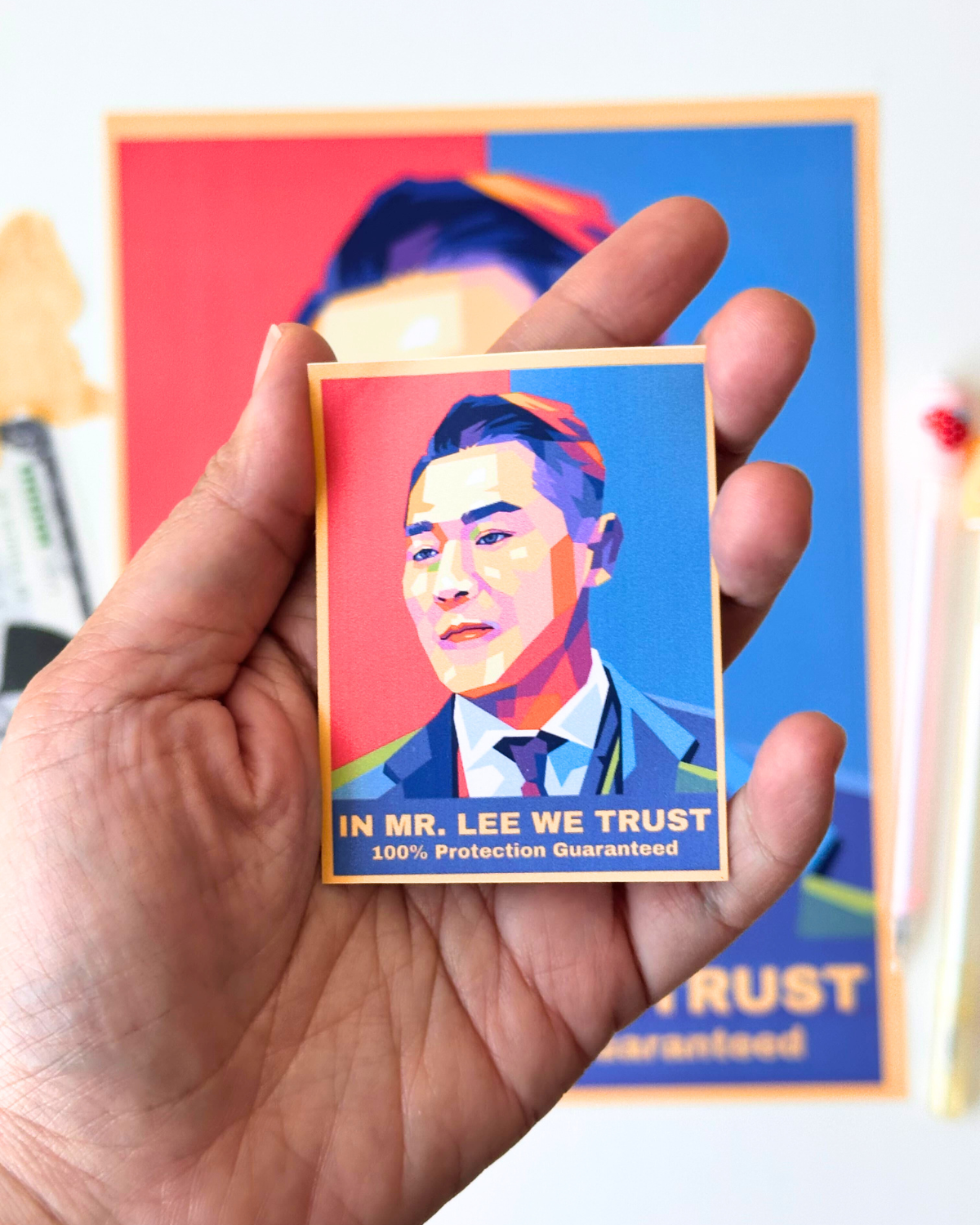 In Mr Lee We Trust Waterpoof Sticker