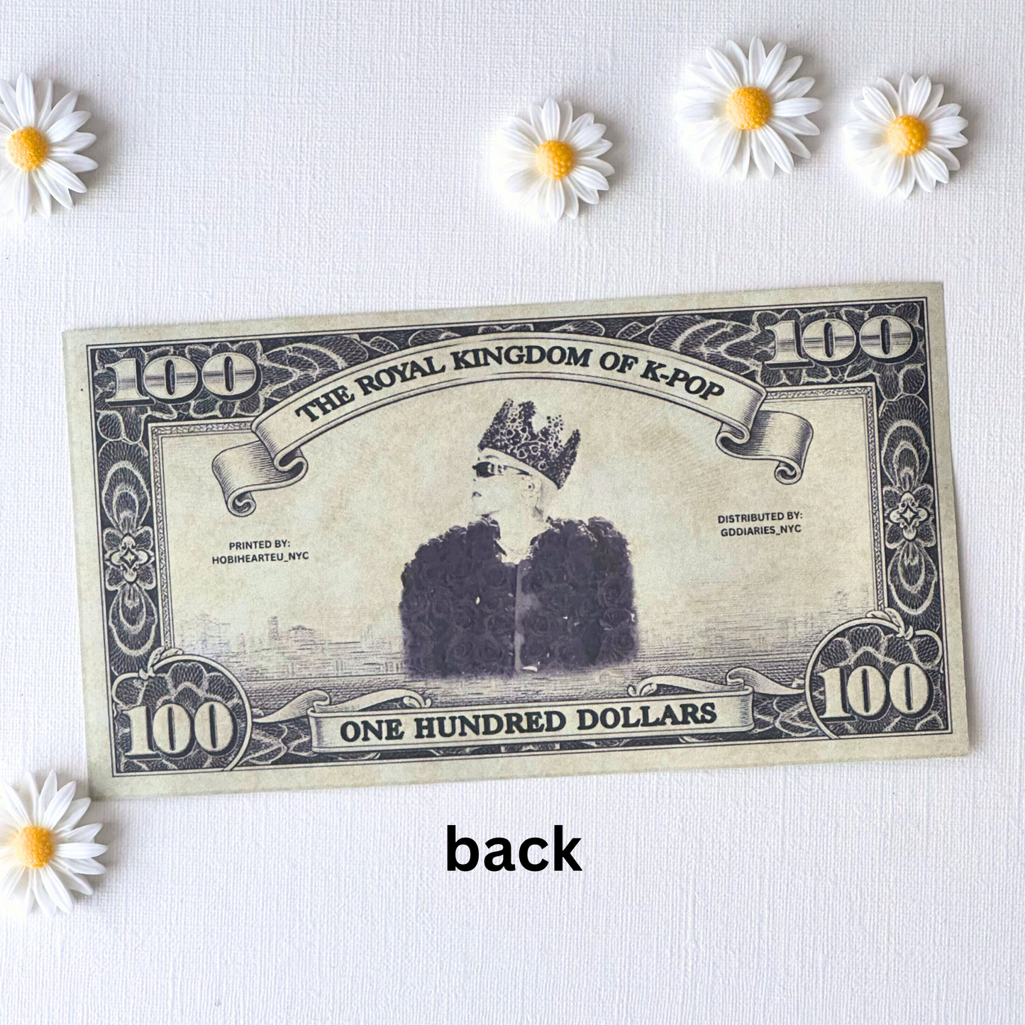 G-DRAGON Ubermensch Tour Dollar Bill Play Money Print, New Arrival