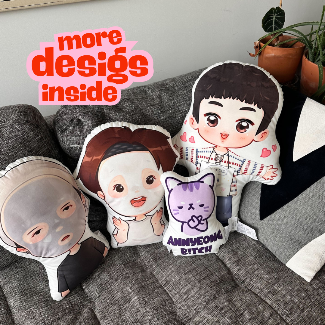Bangtan Custom Shaped Pillow | Turn any hobihearteu sticker into a pillow