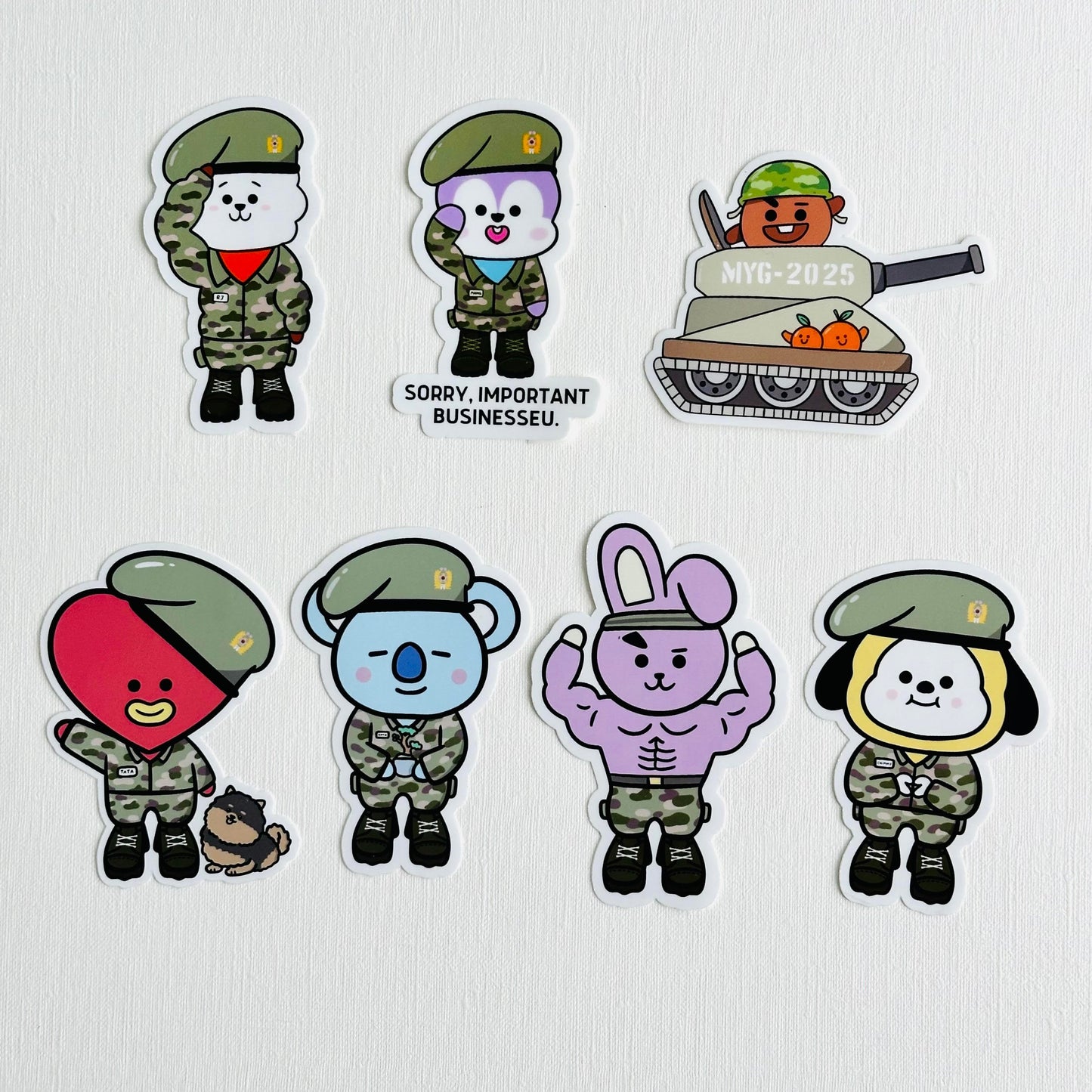 BT21 in the ARMY Vinyl Waterproof Stickers