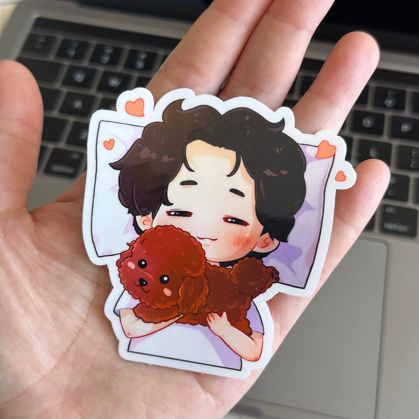 Yoongi and Holly Pet Dog Vinyl Waterproof Sticker