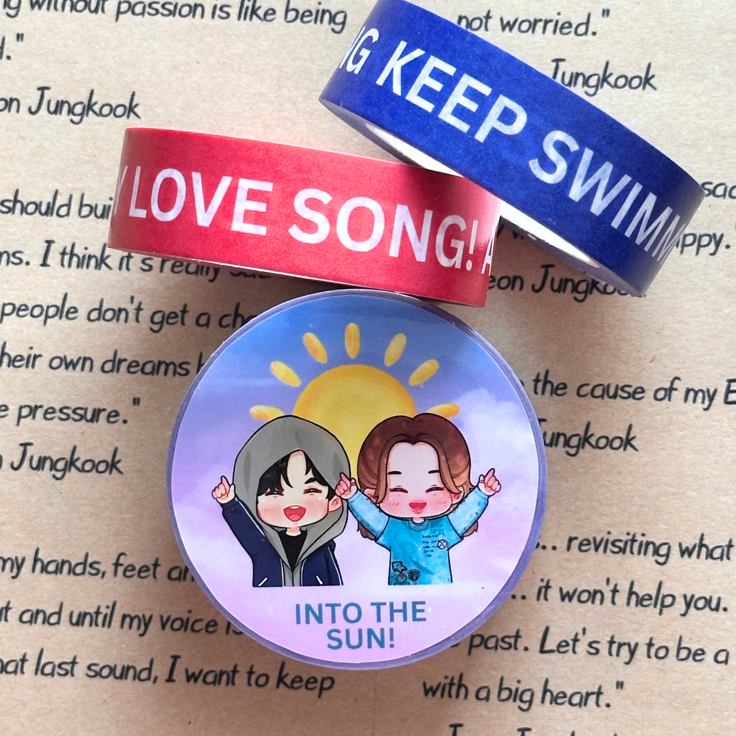 Washi Tapes - Into the Sun, Keep Swimming, Arirang is my Love Song
