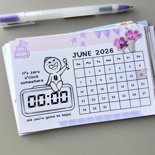 2026 BTS Desk Coloring Calendar