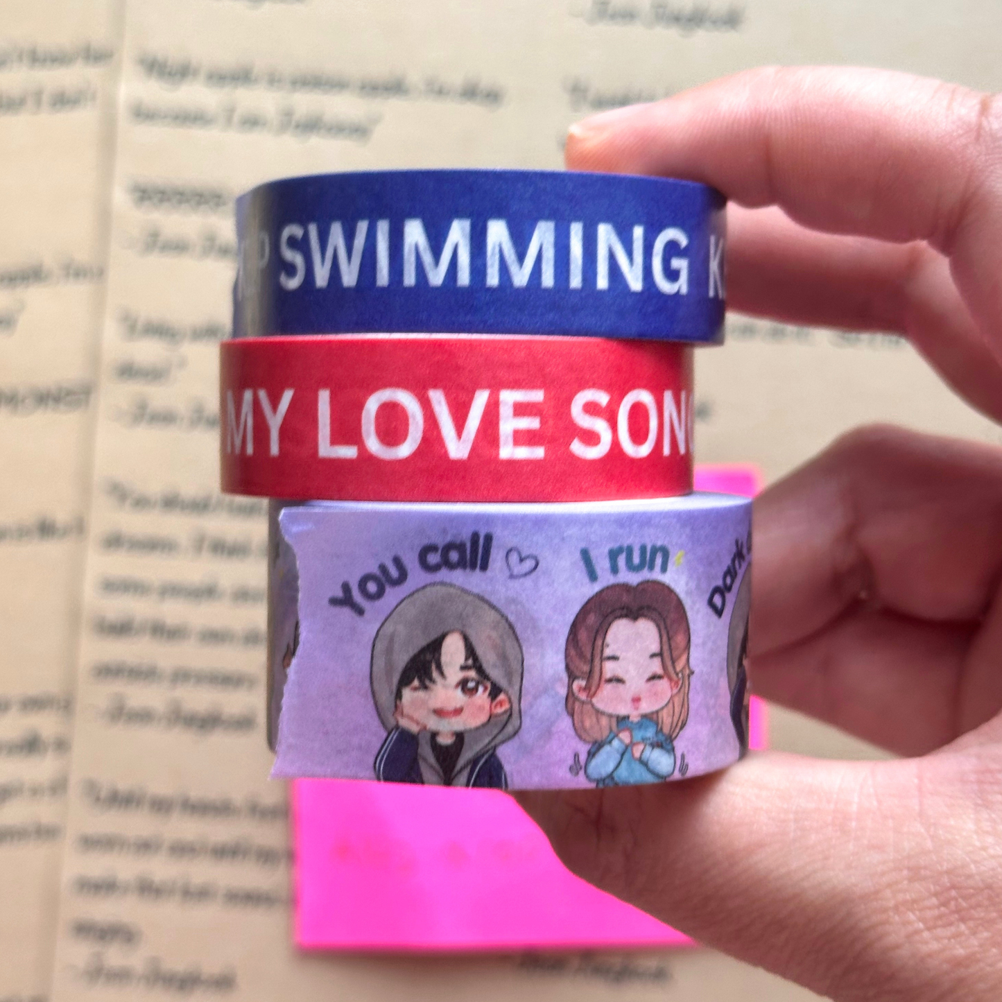 Washi Tapes - Into the Sun, Keep Swimming, Arirang is my Love Song