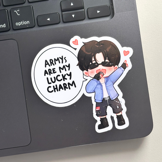 Jungkook ARMYs are my Lucky Charm Concert Vinyl Waterproof Sticker