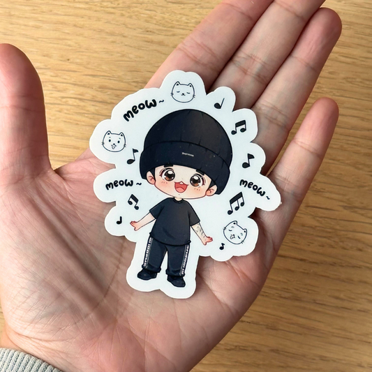 Jungkook Meow Meow 2024 Live Sticker Vinyl Waterpoof Sticker