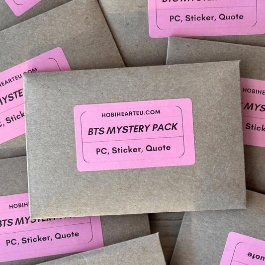BTS Blind Box Mystery Pack with one sticker, PC, quote