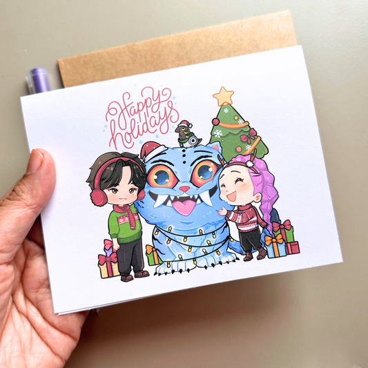 Kpop Demon Hunters Holiday Christmas Card
