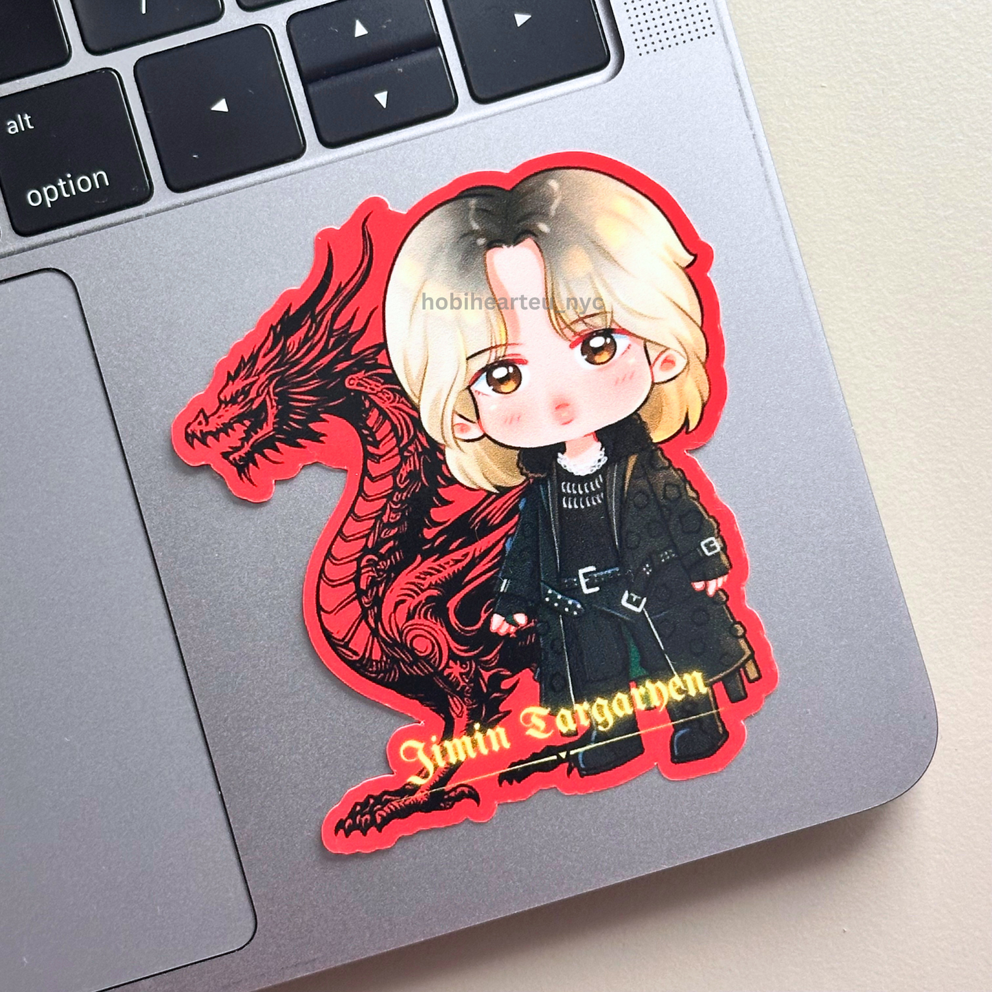 Jimin Targaryen Vinyl Waterproof Sticker