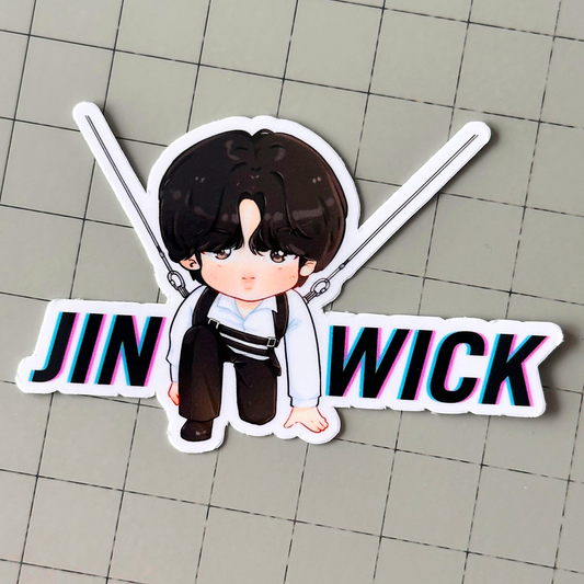 Jin Wick BTS Sticker Vinyl Waterpoof Sticker