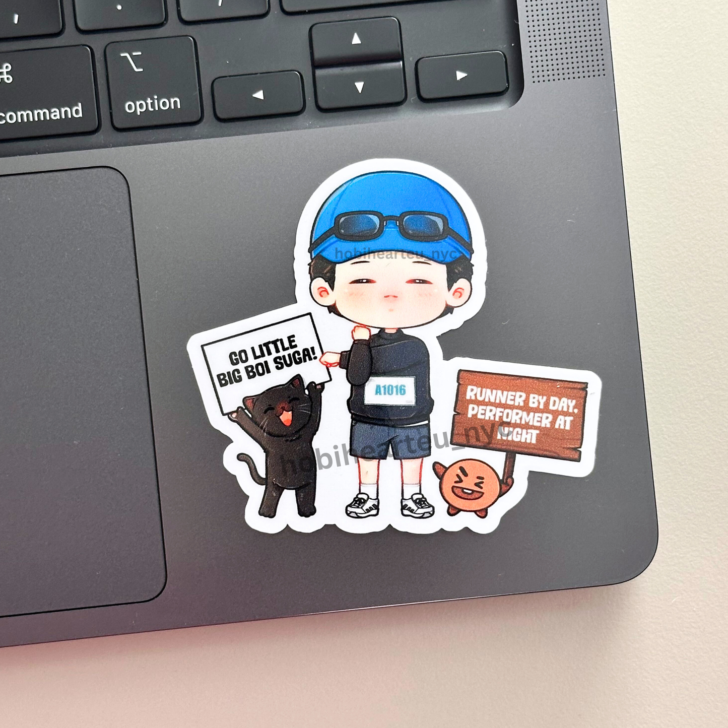 Runner Yoongi Vinyl Waterproof Sticker