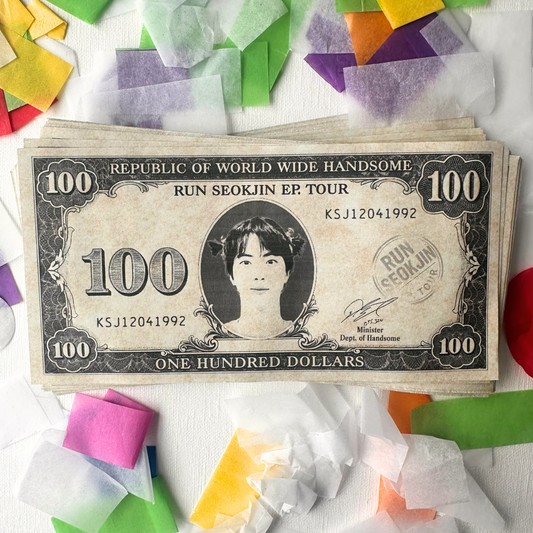 Run Seokjin Jin Dollar Bill Play Money Print