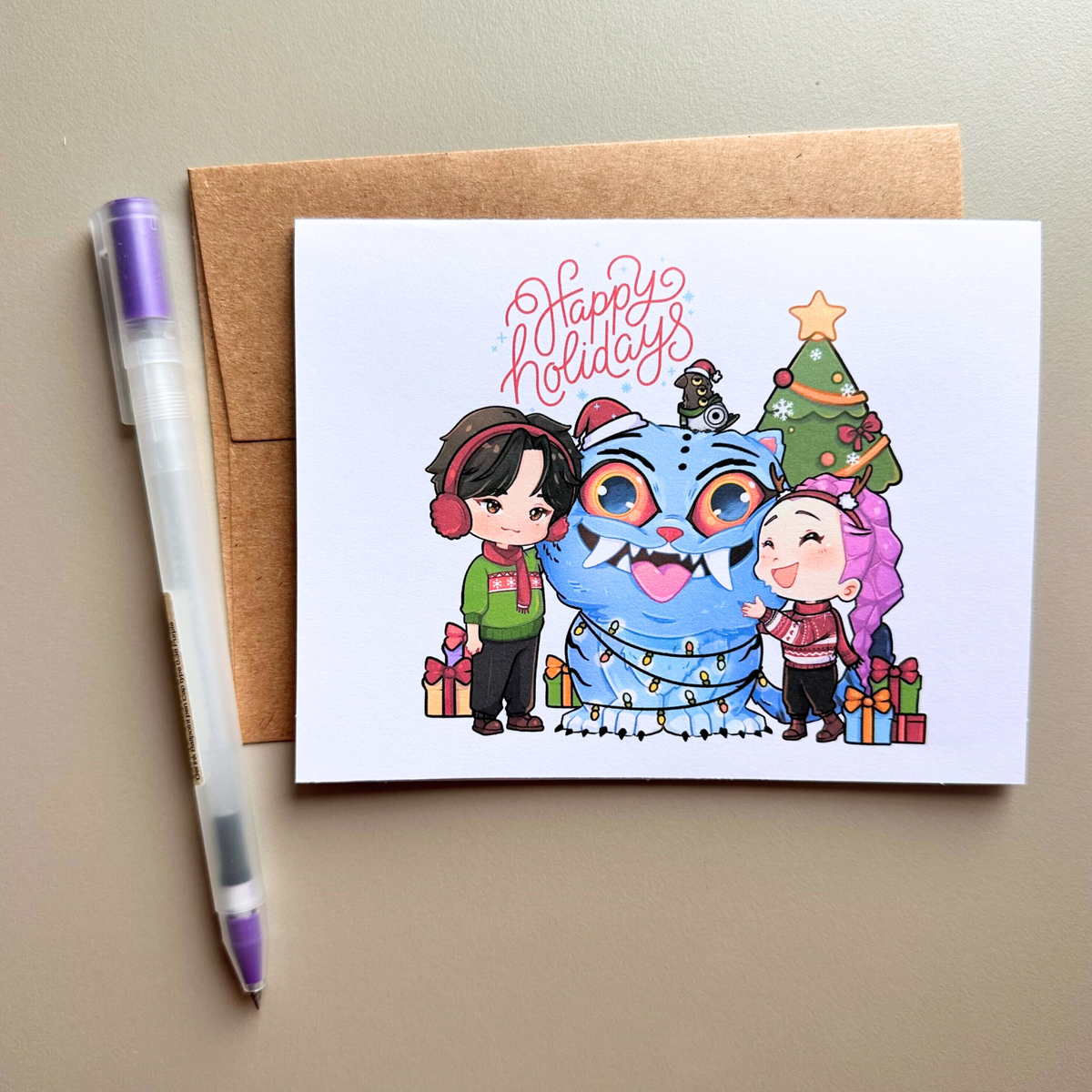 Kpop Demon Hunters Holiday Christmas Card