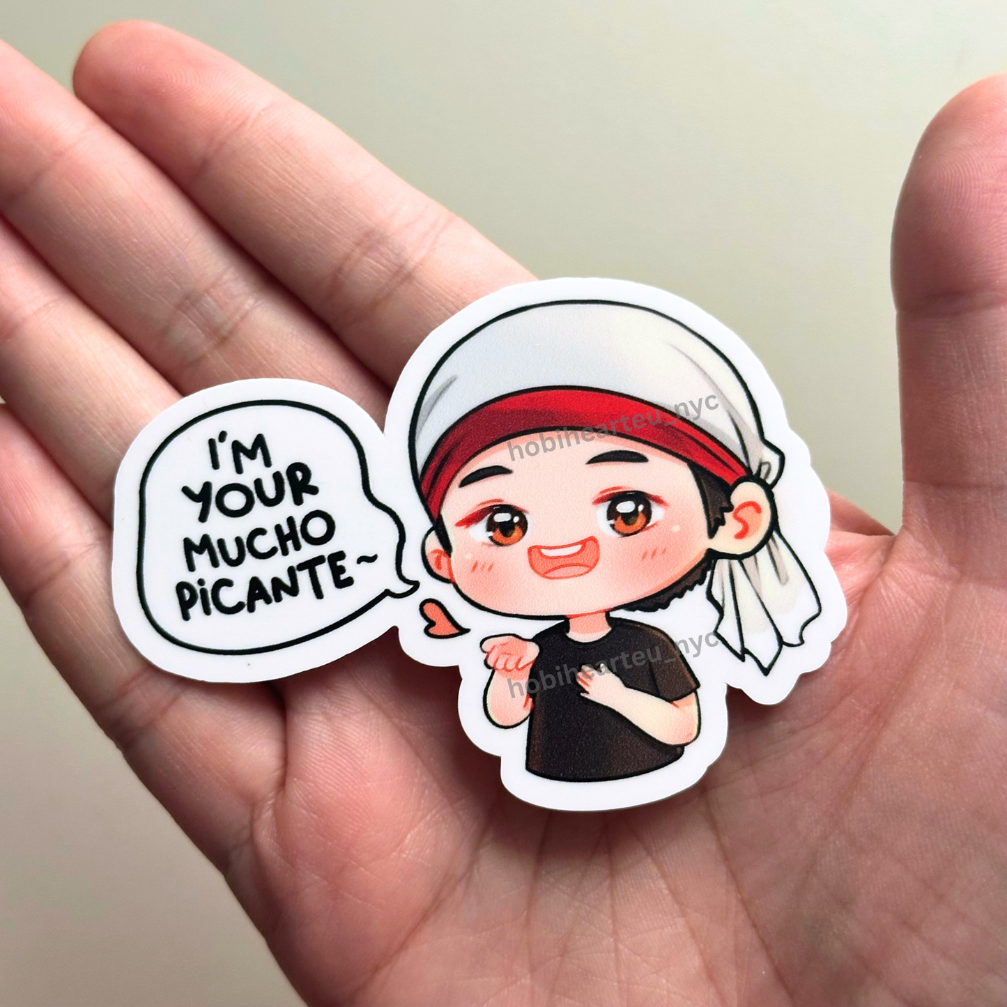 Taehyung Mucho Picante Vinyl Waterproof Sticker