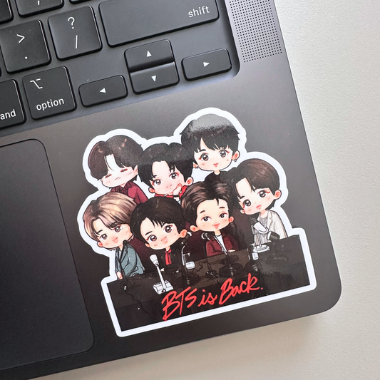 BTS is Back GQ Vinyl Waterproof Sticker