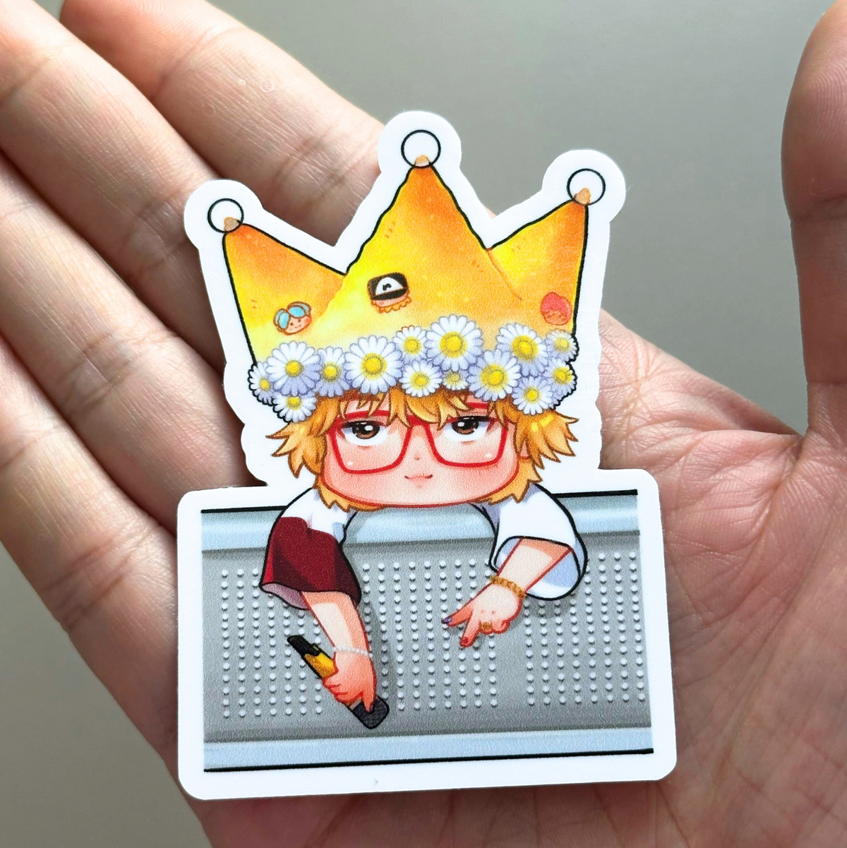 G-DRAGON Yellow Crown Paris BIGBANG Concert Waterproof Vinyl Sticker