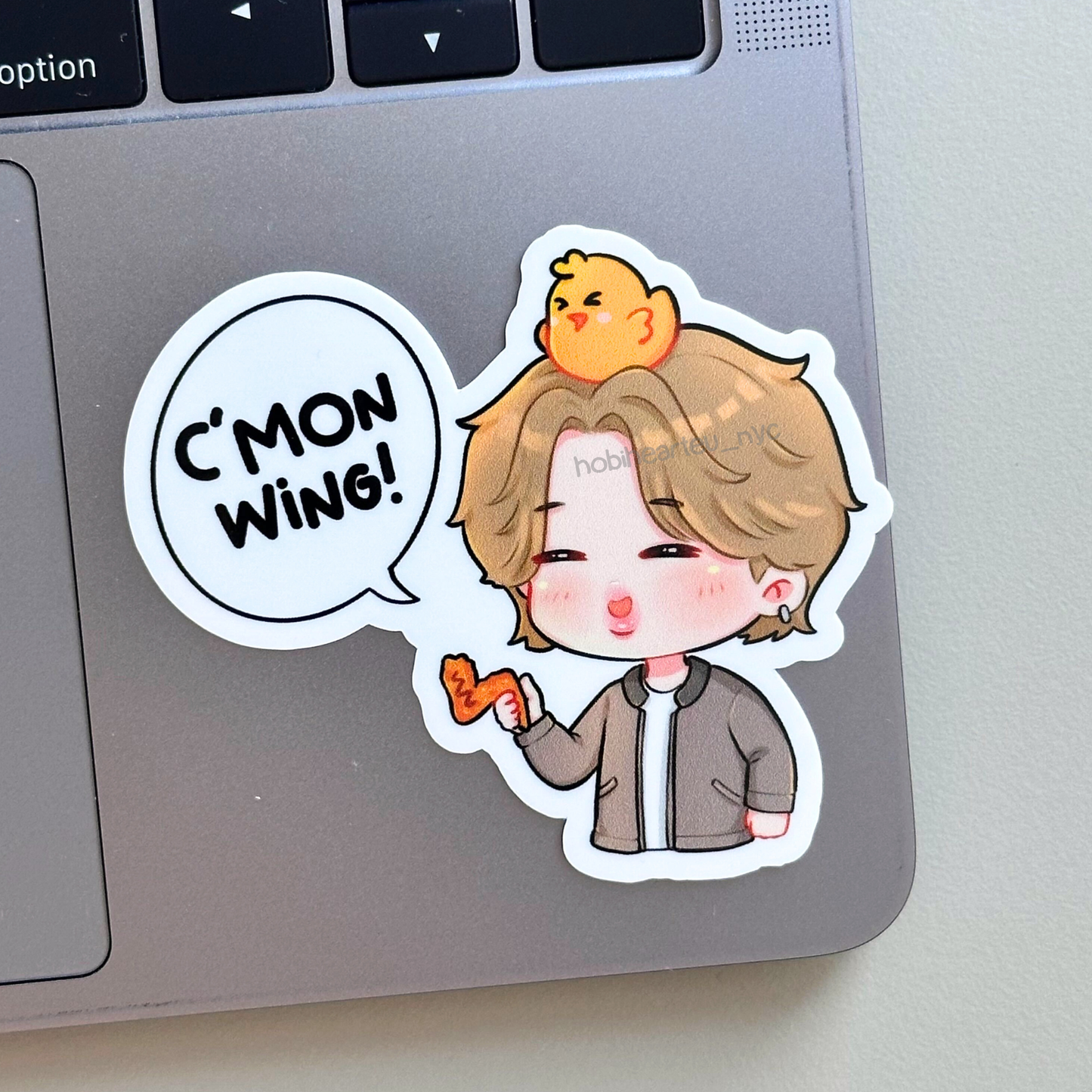 C'mon Wing Jimin Hotones Vinyl Waterproof Sticker
