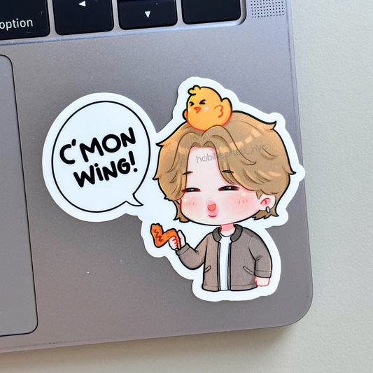 C'mon Wing Jimin Hotones Vinyl Waterproof Sticker