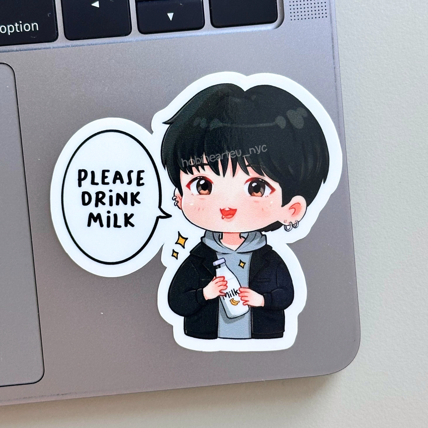 Jungkook Hotones Please Drink Milk Vinyl Waterproof Sticker