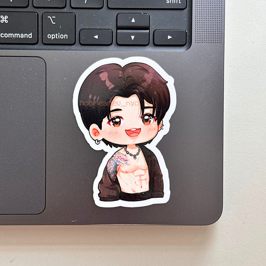 Jungkook Abs LA D4 Shirtless Concert Vinyl Waterproof Sticker