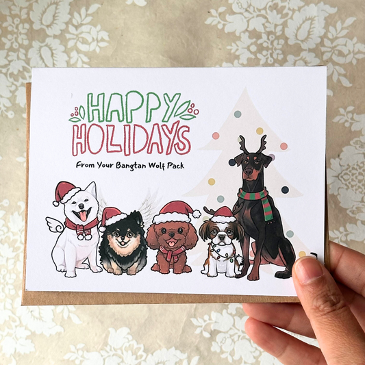 BTS Wolf Pack Holiday Christmas Card